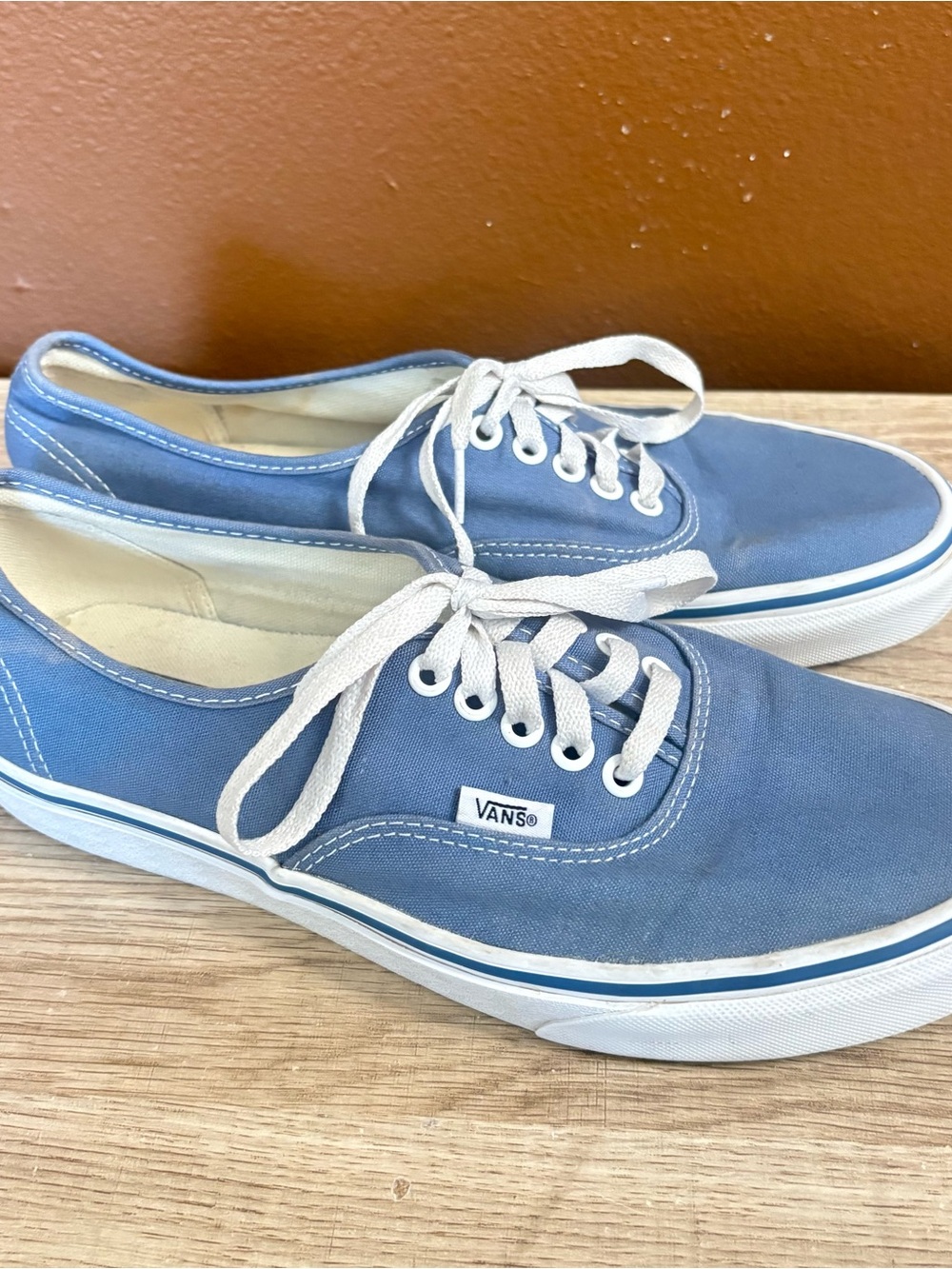 Vans Blue Authentic Classic Sneakers, Men’s Size 9.5, Women’s 11